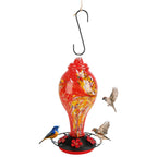 Cozymere Hand-Blown Glass Hummingbird Feeder