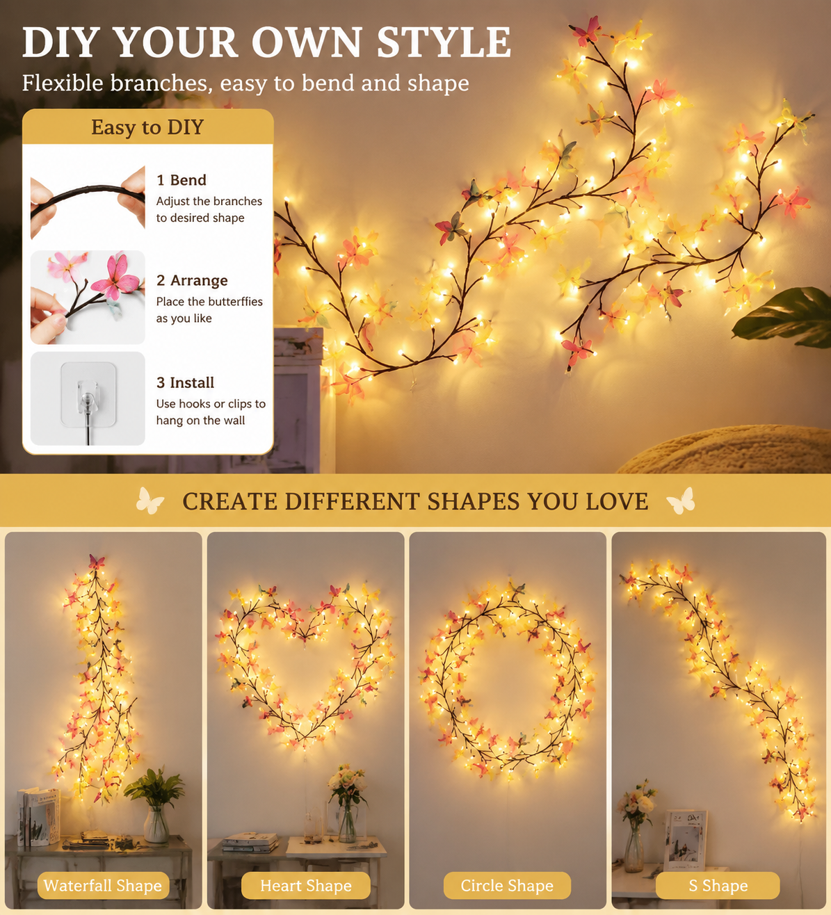 Cozymere Butterfly Vine Lights