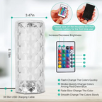 Cozymere Crystal Rose Lamp