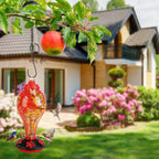 Cozymere Hand-Blown Glass Hummingbird Feeder