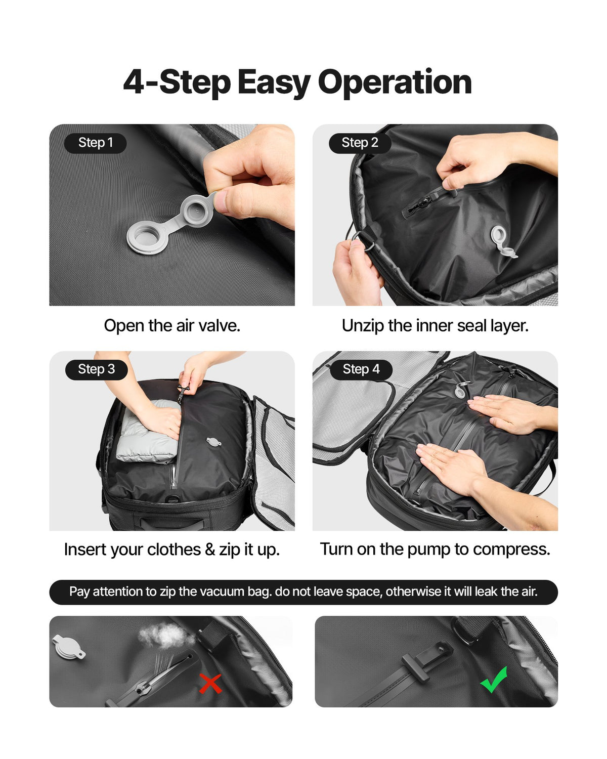 Cozymere Vacuum Compression Travel Backpack
